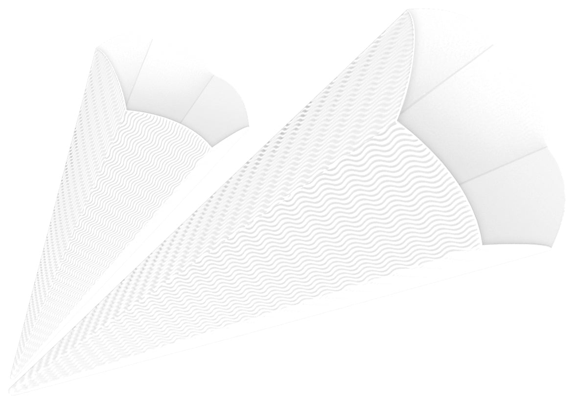 3D Schultütenrohling 68cm weiß