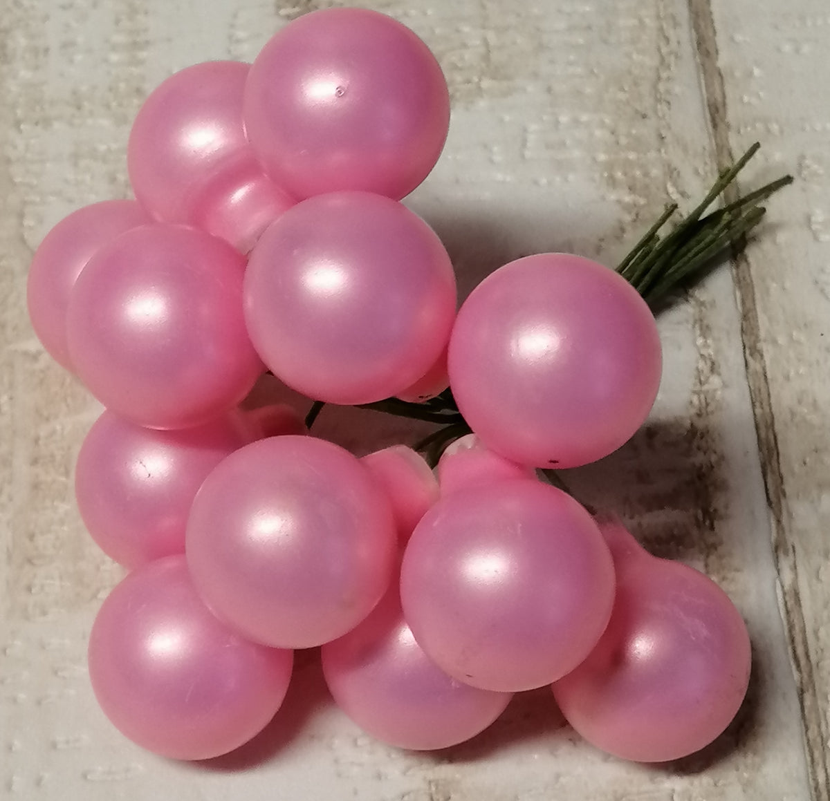 Glaskugeln am Draht 18mm rosa 12stck zum Basteln und Dekorieren