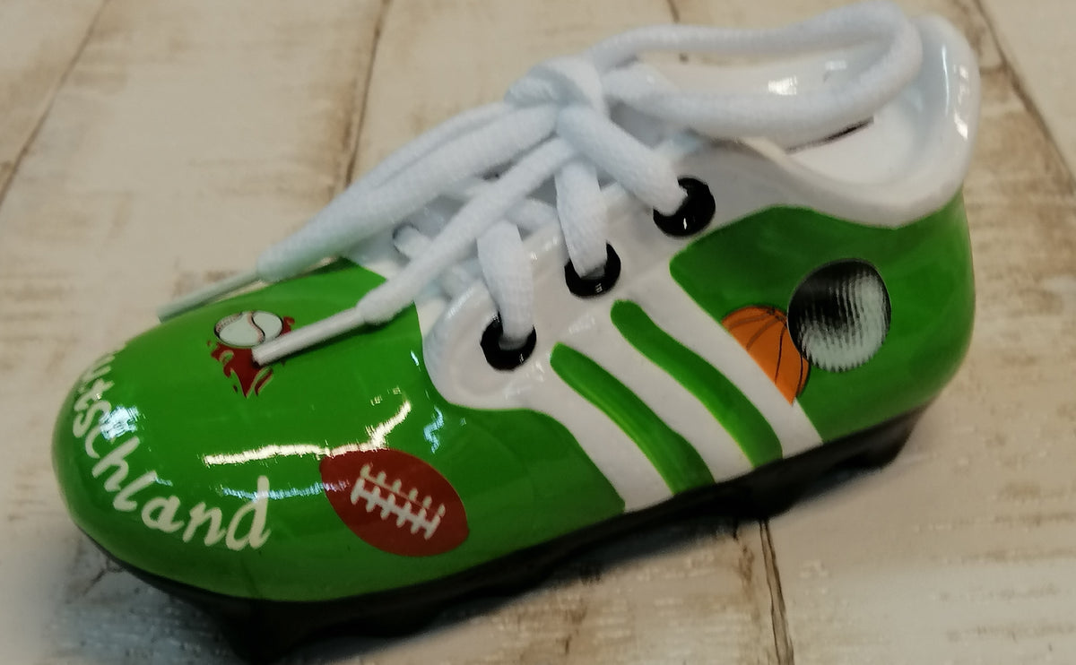 Spardose Fußballschuh grün