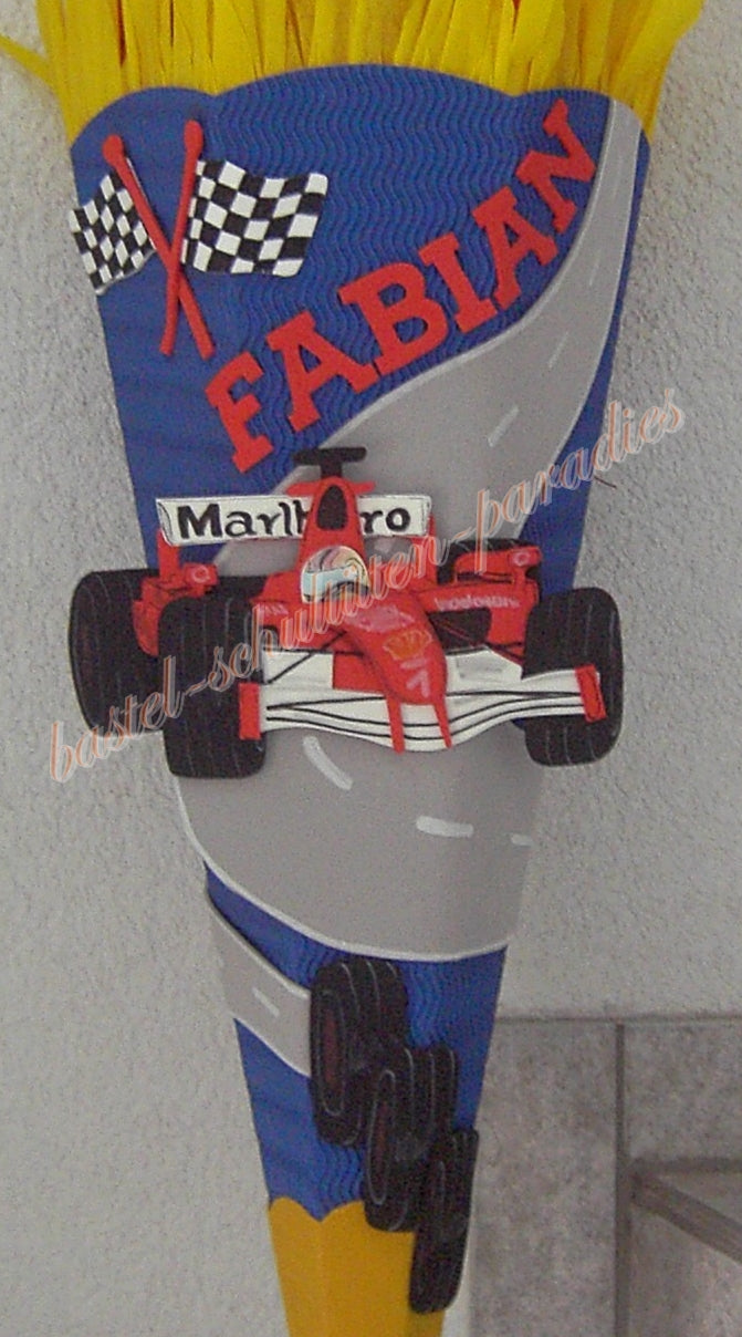 Bastelanleitung Formel 1 rot (nur Motiv)