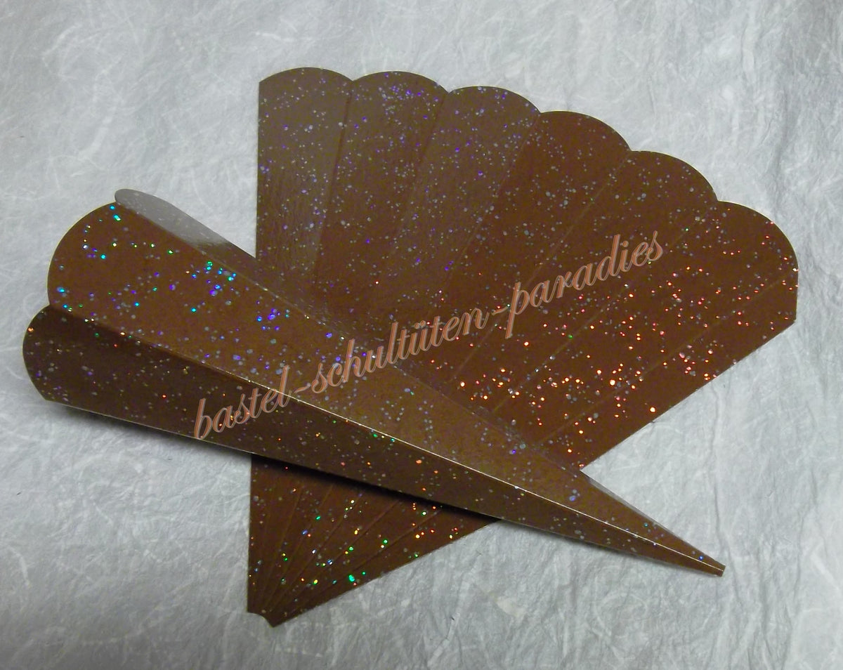 Schultütenrohling "Diamant" 23cm mittelbraun