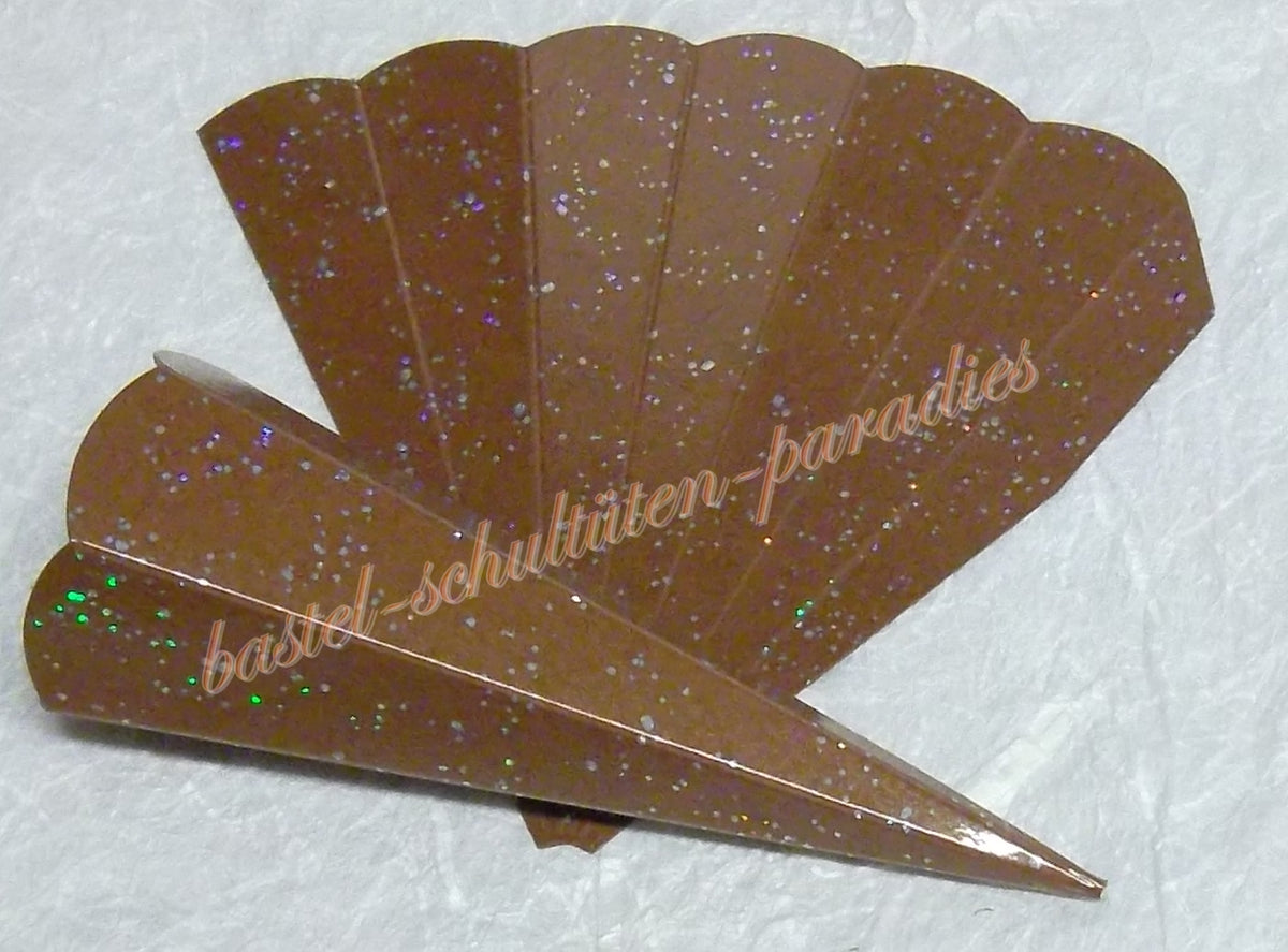 Schultütenrohling "Diamant" 14cm mittelbraun
