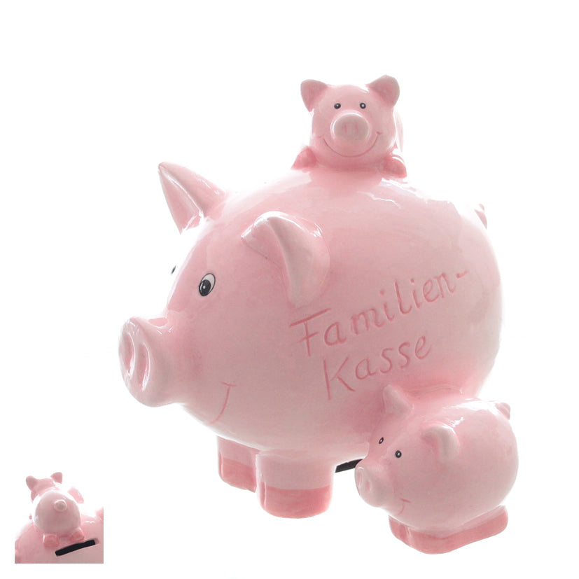 Spardose Schwein Rosa Familienkasse