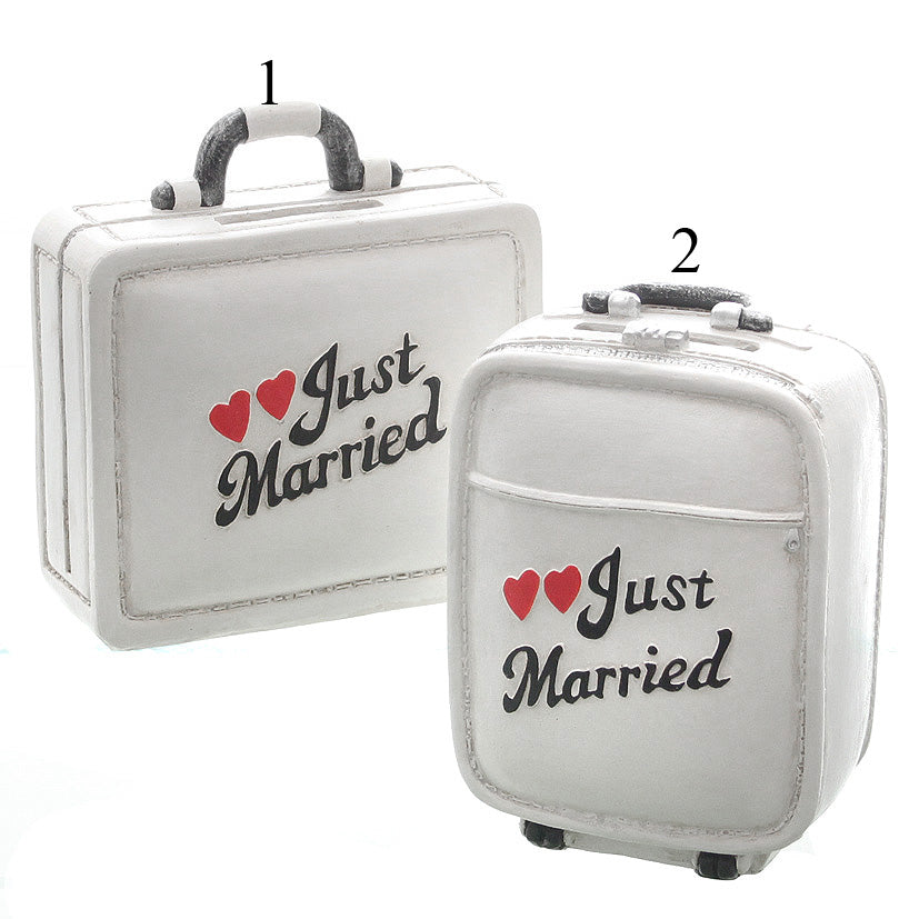 Spardose Hochzeit Koffer "Just Married"