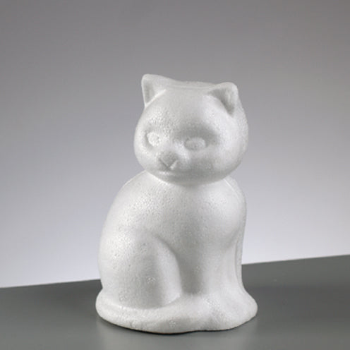 Styropor- Katze klein sitzend 13cm