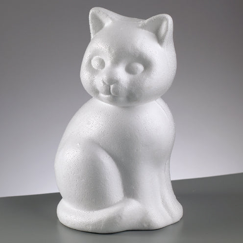 Styropor- Katze groß sitzend 24cm