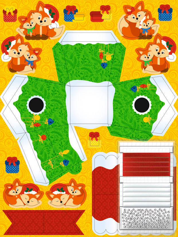 Adventskalender "Fuchs" 24 Häuschen 3D von URSUS®