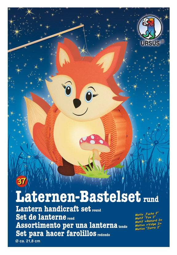 Laternen Bastelset "Fuchs" rund von URSUS®
