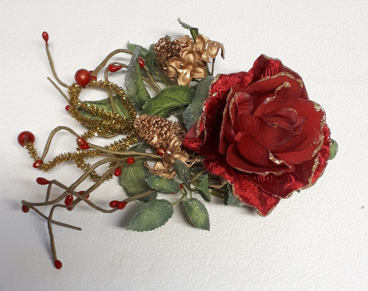 Kerzenkranz mit Rose rot ca.14cm