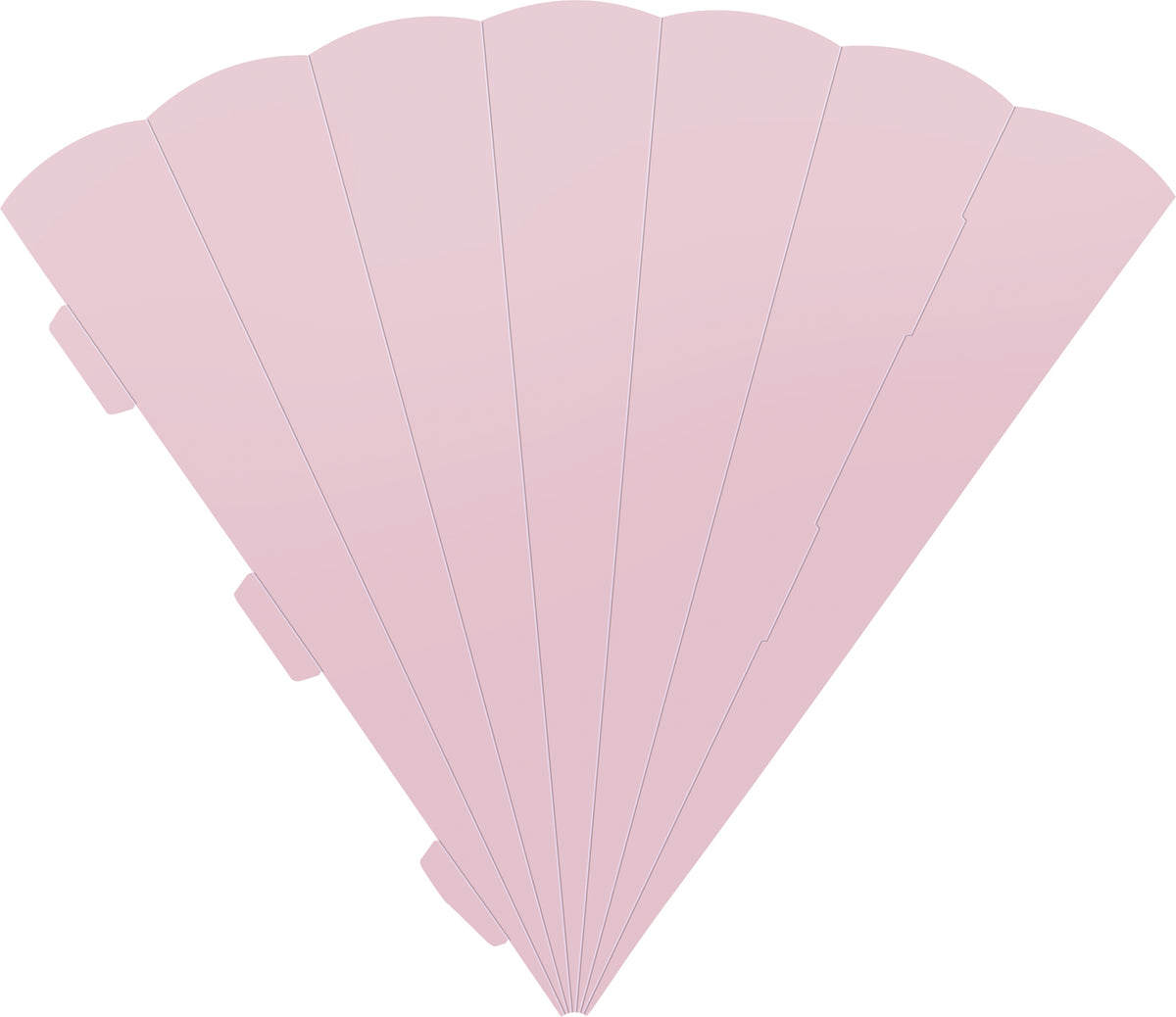 Schultütenrohling Zuschnitt sechseckig 69cm rosa