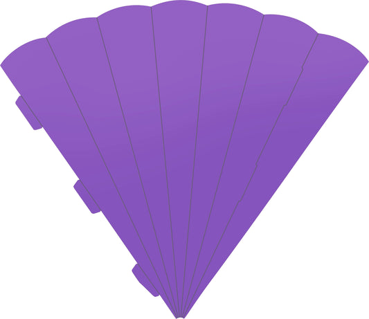 Schultütenrohling Zuschnitt sechseckig 69cm hellviolett