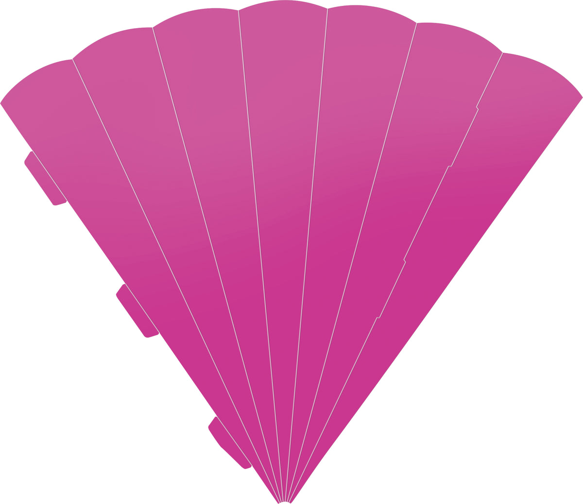 Schultütenrohling Zuschnitt sechseckig 69cm pink