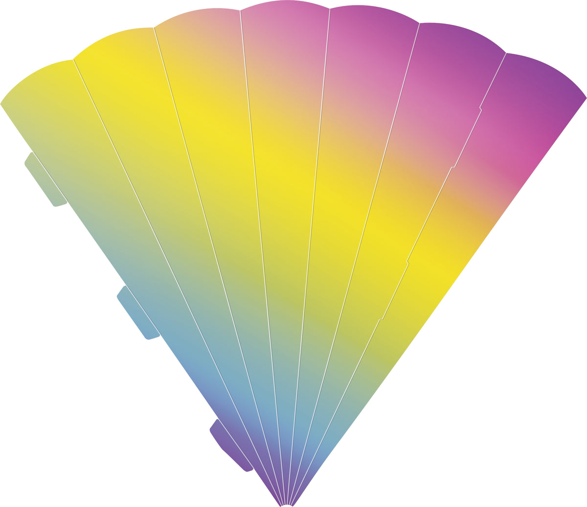 Schultütenrohling Zuschnitt sechseckig 69cm regenbogen