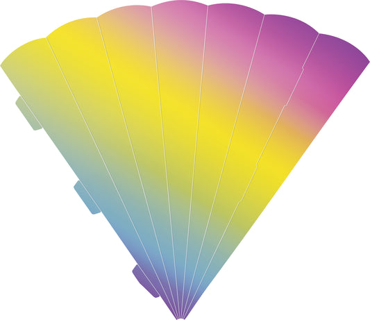 Schultütenrohling Zuschnitt sechseckig 69cm regenbogen
