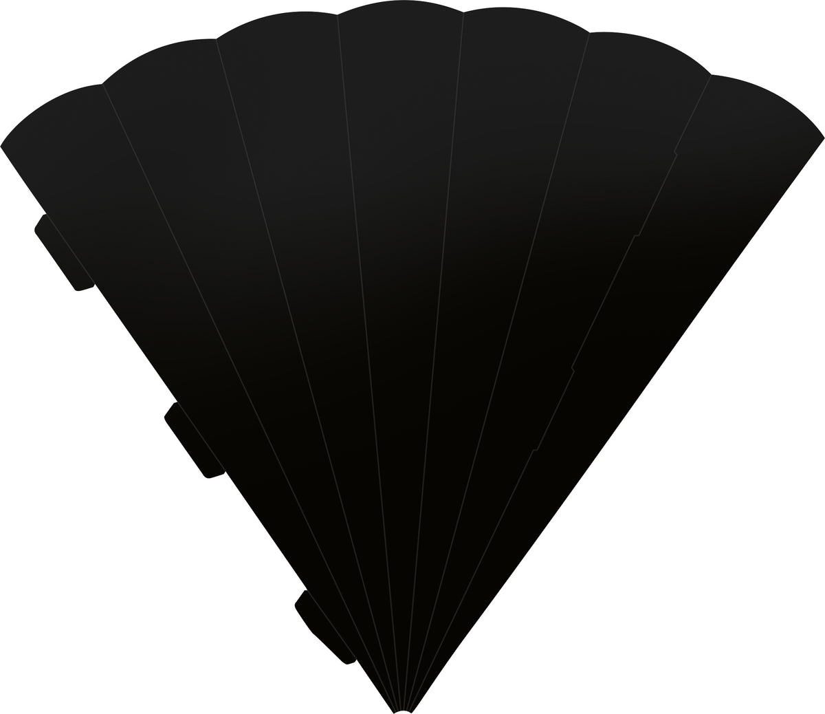 Schultütenrohling Zuschnitt sechseckig 69cm schwarz