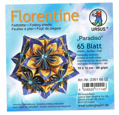 Faltblätter 10x10 cm Florentine "Paradiso" 65 Blatt von URSUS®