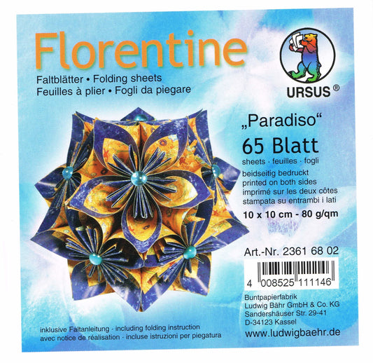 Faltblätter 10x10 cm Florentine "Paradiso" 65 Blatt von URSUS®