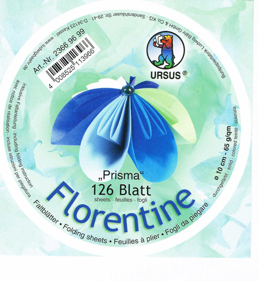 Faltblätter ø10cm Florentine "Prisma" 126 Blatt 6 Farben sortiert von URSUS®