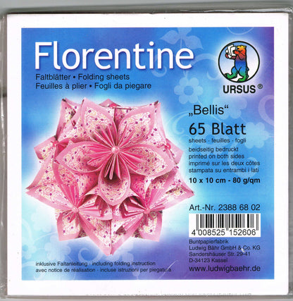 Faltblätter 10x10 cm Florentine "Bellis" 65 Blatt von URSUS®