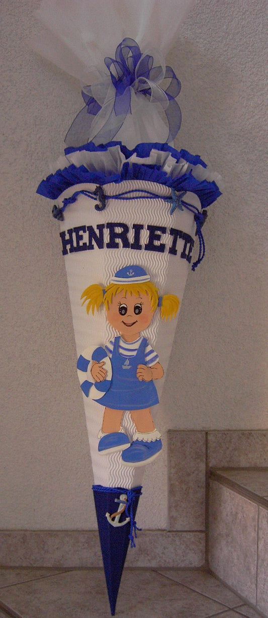 Bastelset Geschwistertüte Matrosen-Mädchen