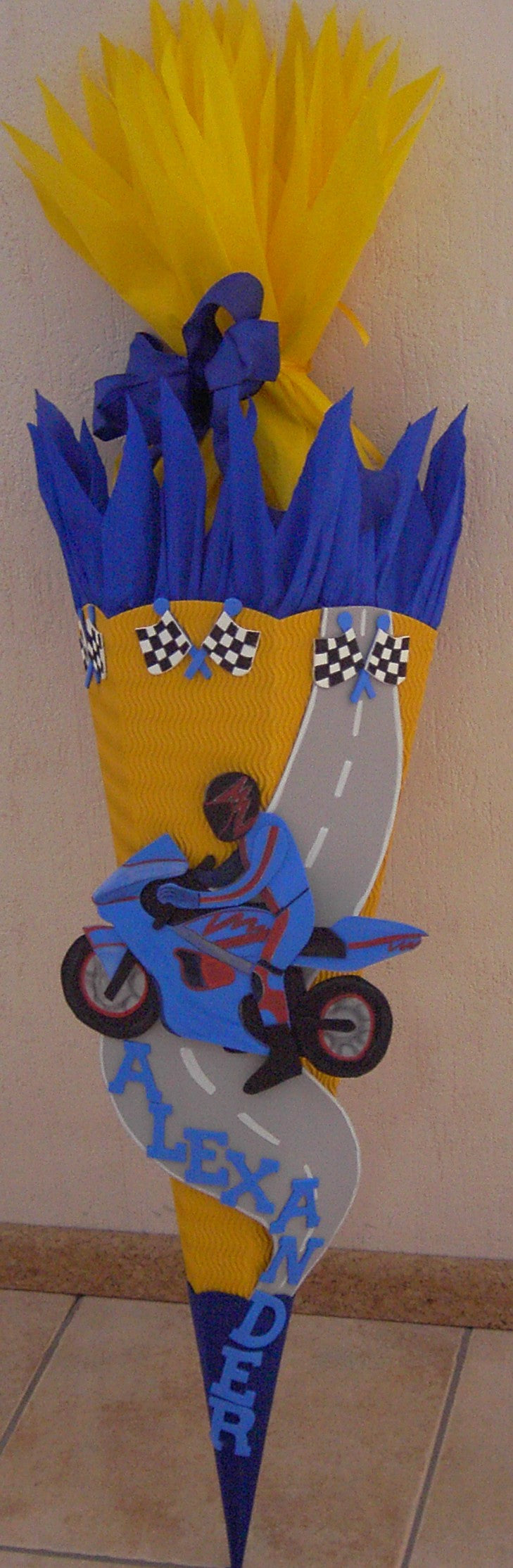 Bastelset Motorrad mit Fahrer