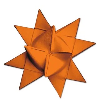 Fröbelstern als Farbbeispiel Orange