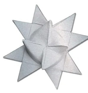 Fröbelstern als Farbbeispiel Silber matt