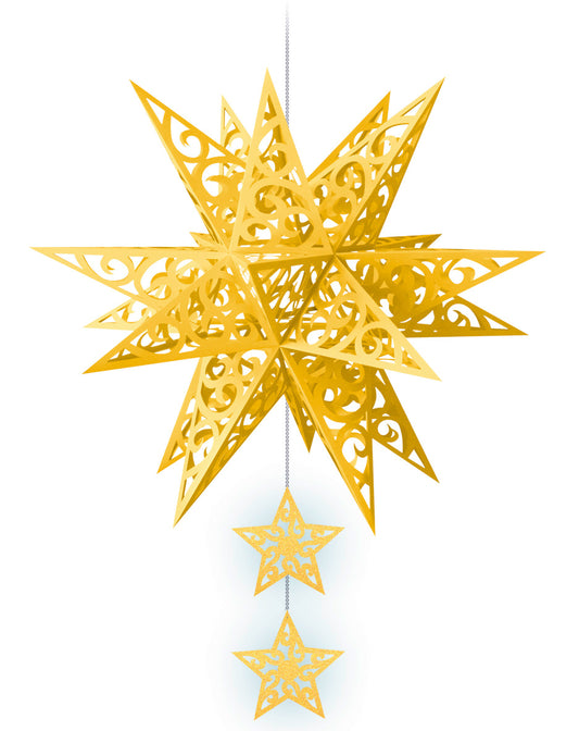 Bastelset für Modena-Stern "Stars" gold