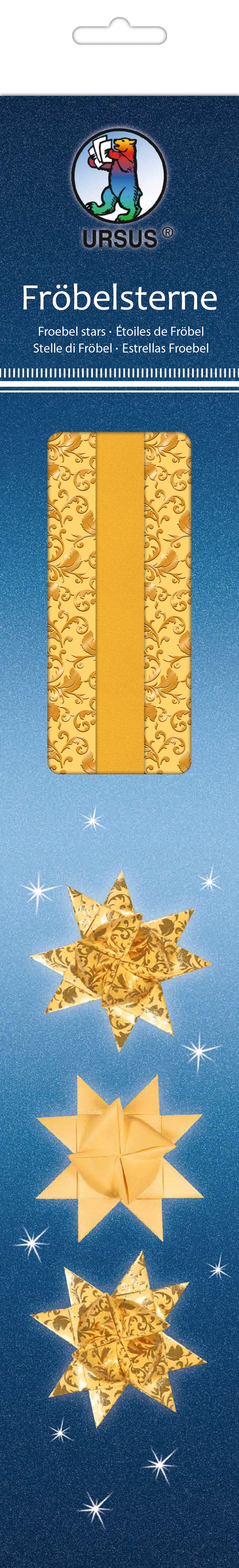 Fröbelstern-Streifen gold Perleffekt für 20 Sterne von URSUS®