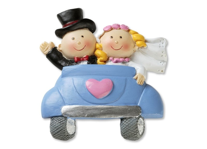 Hochzeitspaar im Auto 5,5 cm 2D