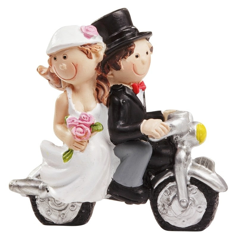 Hochzeitspaar auf Motorrad 6,5 cm