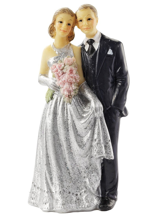 Silbernes Hochzeitspaar 10 cm
