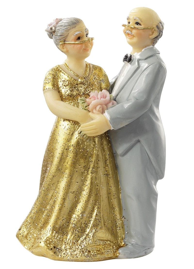 Goldenes Hochzeitspaar 7 cm