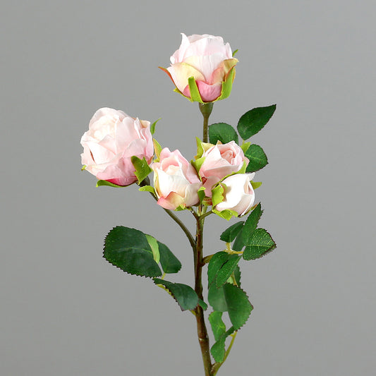 Rosenzweig rosa 5 Blüten 38cm künstlich