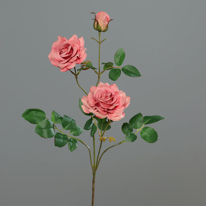 Rose 3-teilig rosa langstielig 74cm