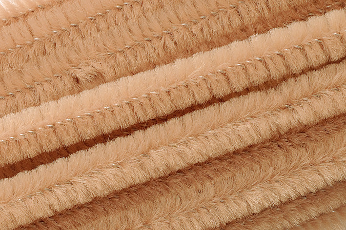 Chenille Pfeifenputzer sand/creme