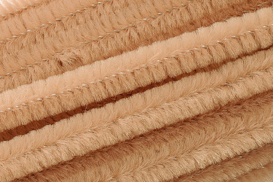 Chenille Pfeifenputzer sand/creme