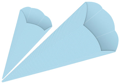 3D Schultütenrohling 68cm hellblau