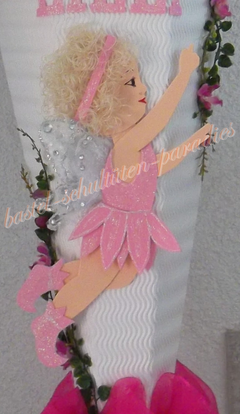 Bastelset Blumenelfe weiß-rosa-pink