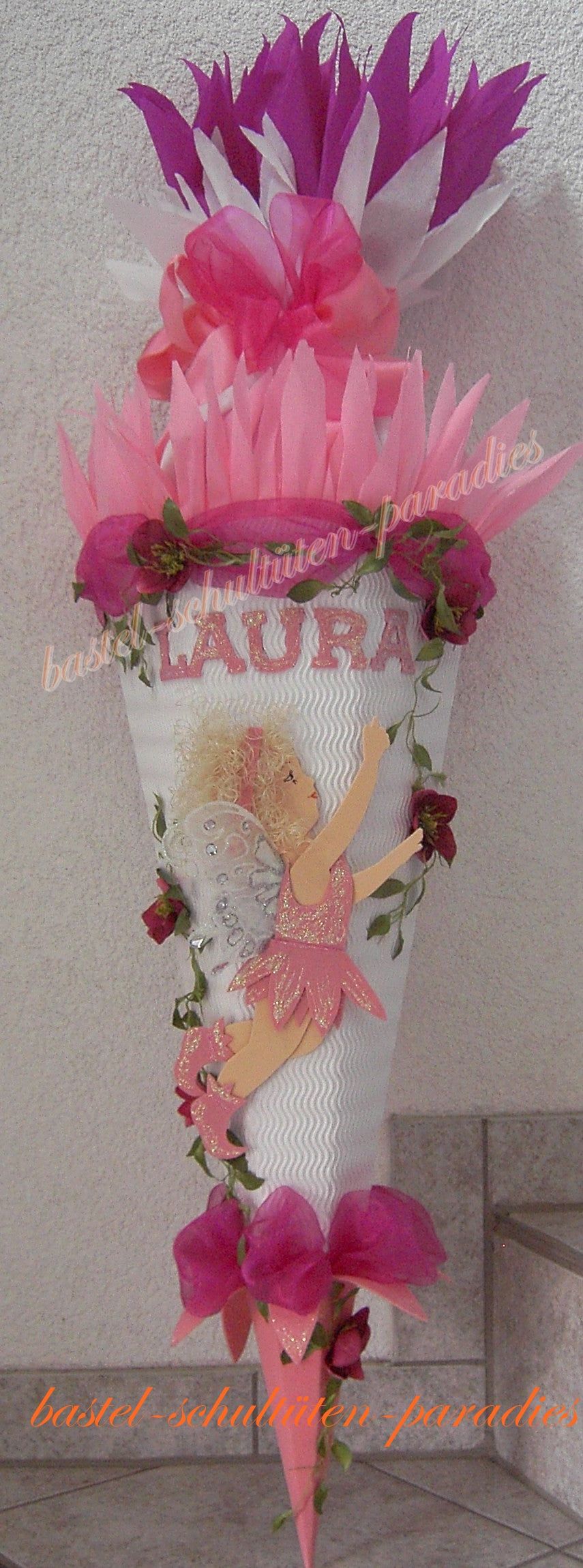 Bastelset Blumenelfe weiß-rosa-pink