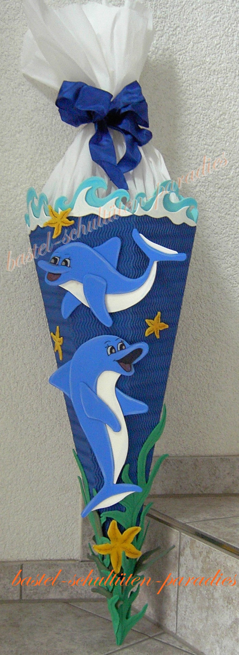 Schultüten Bastelset Delphin blau