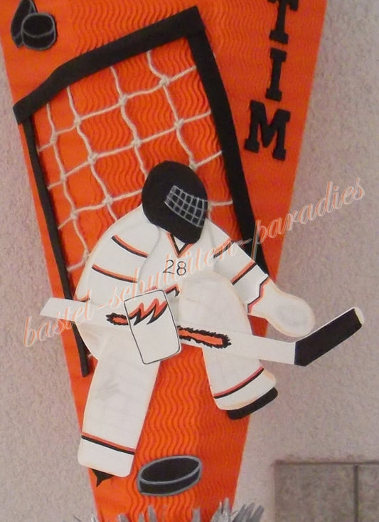 Bastelanleitung Eishockey-Torwart (nur Motiv)