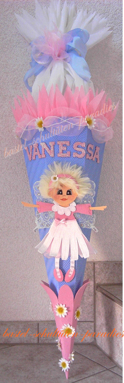 Bastelset Elfe Margarite hellblau-rosa-weiß