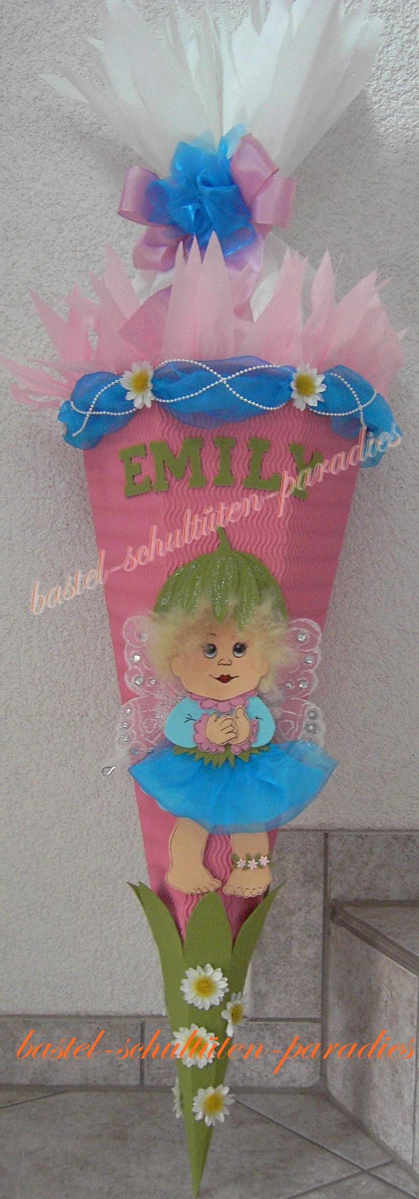 Bastelset Elfe mit Hut rosa-grün-blau