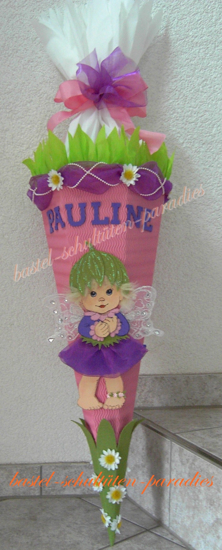 Bastelset Elfe mit Hut rosa-grün-lila
