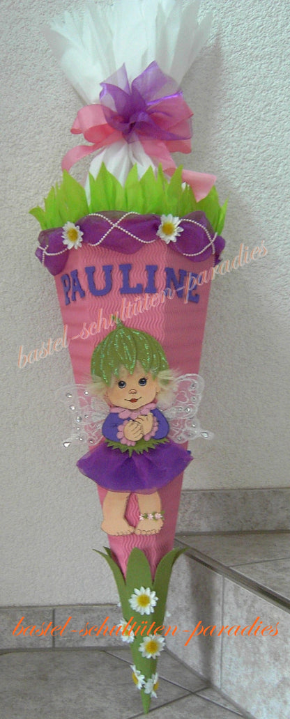 Bastelset Elfe mit Hut rosa-grün-lila