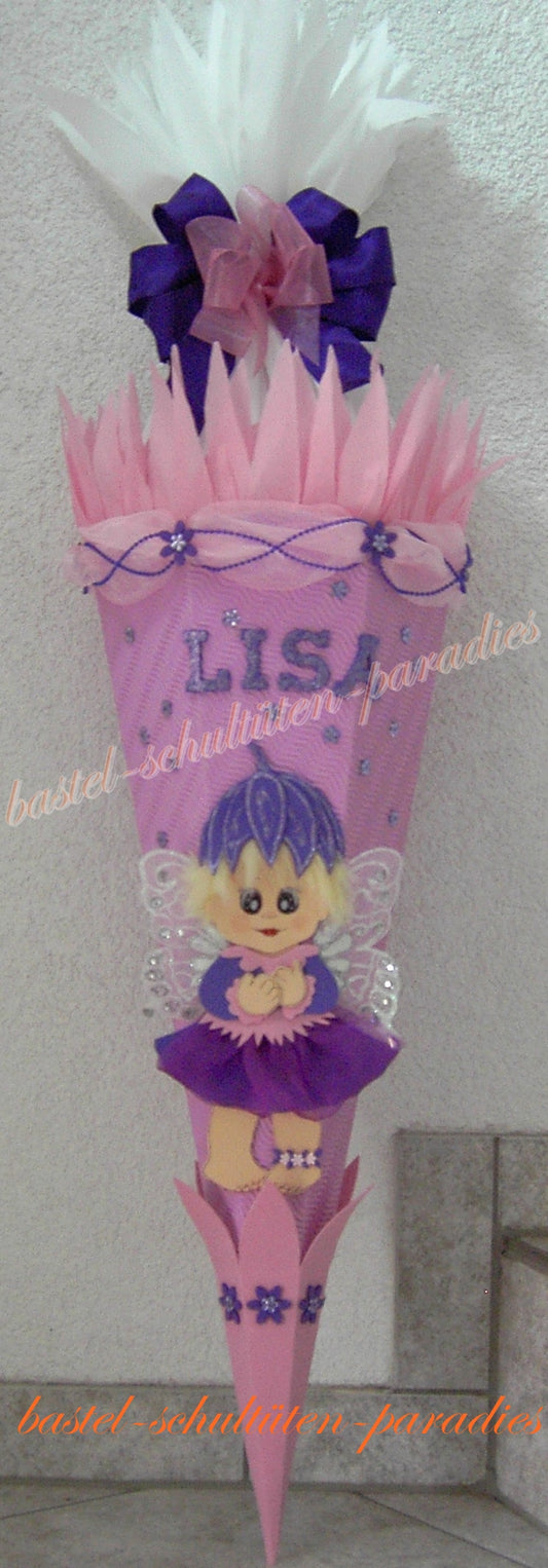 Bastelset Elfe mit Hut rosa-lila