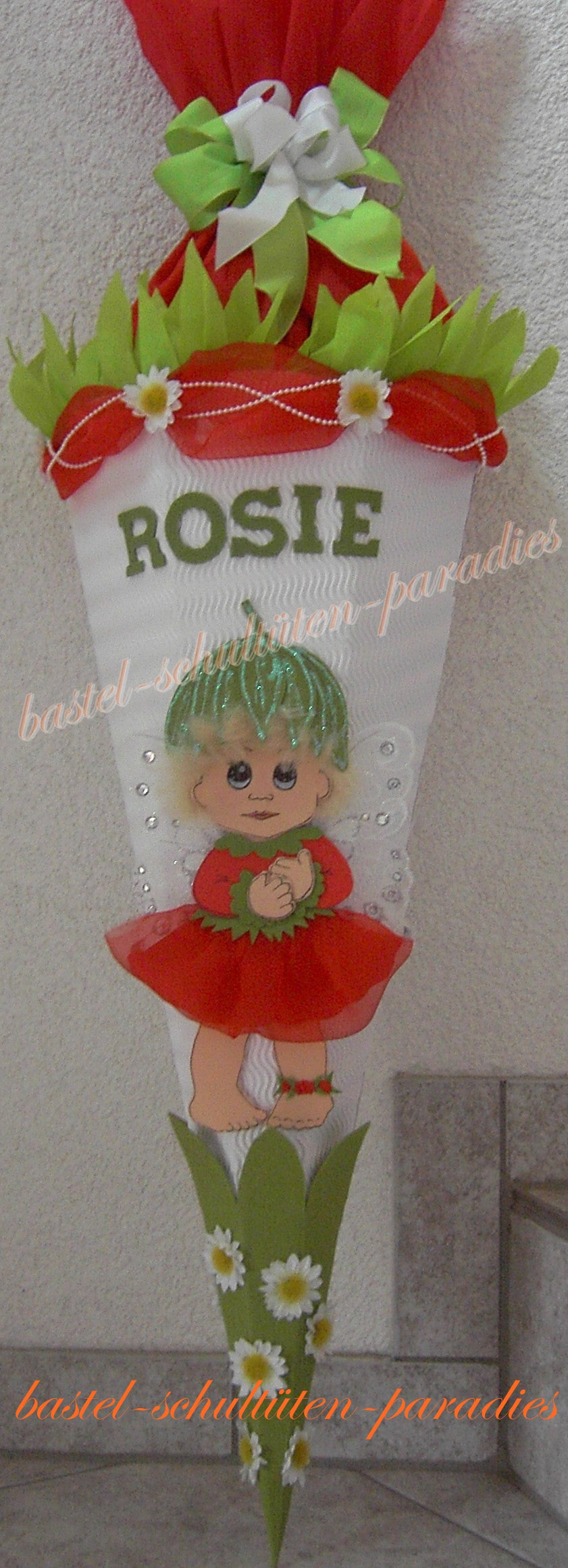 Bastelset Elfe mit Hut weiß-grün-rot