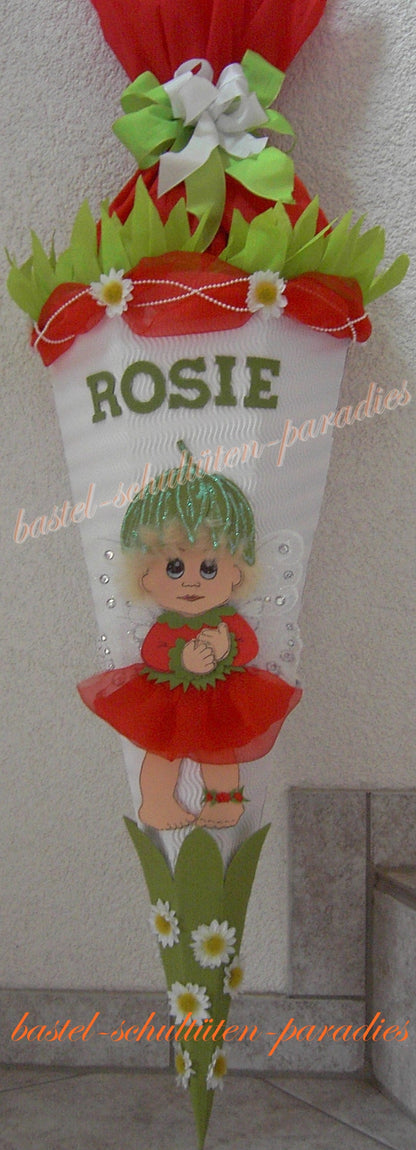 Bastelset Elfe mit Hut weiß-grün-rot