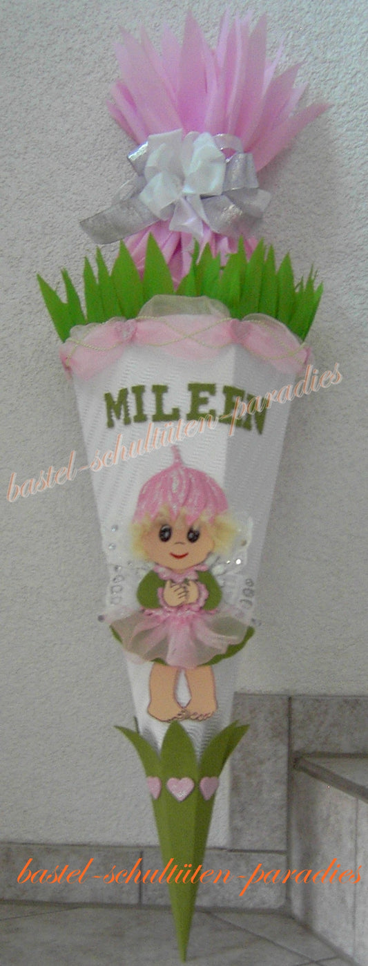 Bastelset Elfe mit Hut weiß-grün-rosa